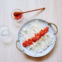 #今天吃什么#下饭神菜—剁椒蒜泥金针菇的做法图解3