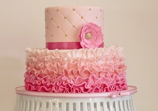 如何制作渐变褶边蛋糕