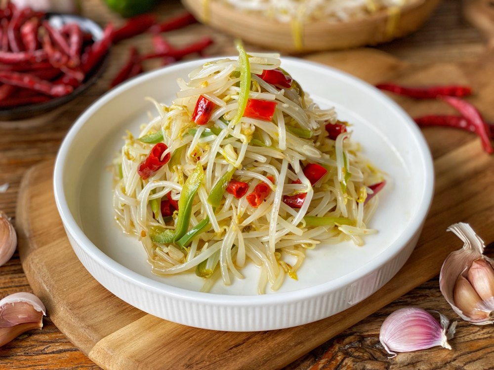 炝炒豆芽菜的做法