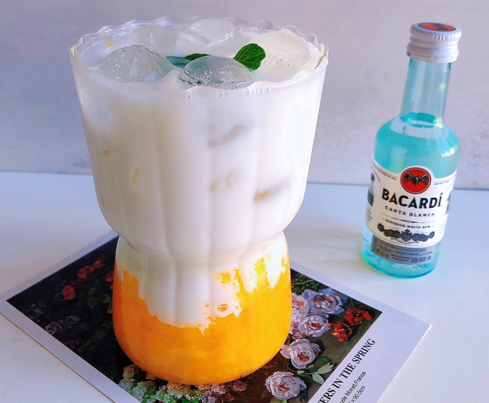 夏日特调❗️热带水果椰椰朗姆❗的做法