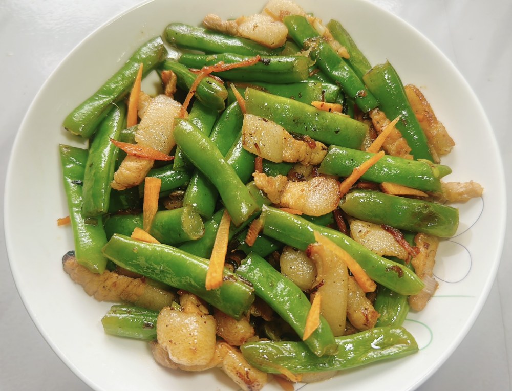 四季豆炒五花肉的做法