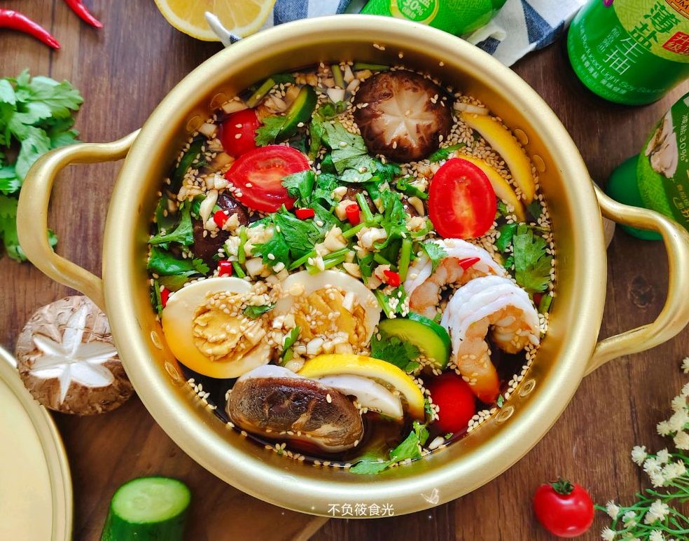 无油无糖|低脂蔬菜捞汁的做法