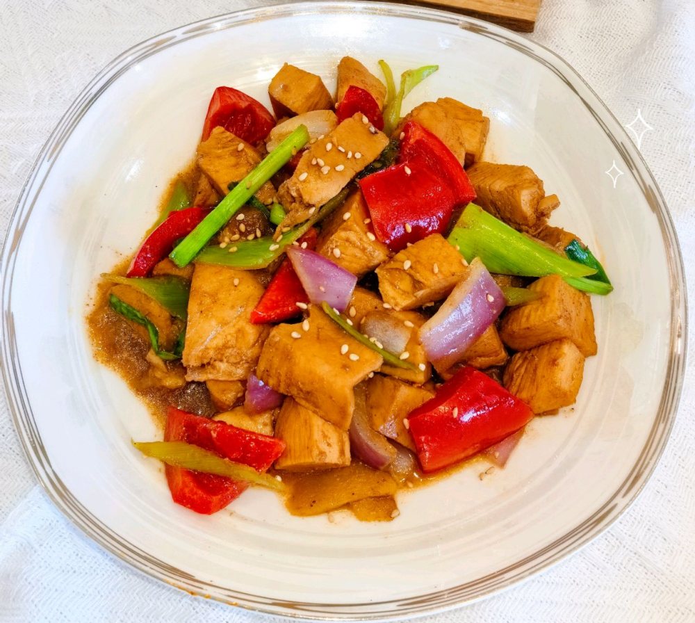 酱烧彩椒鸡胸肉的做法