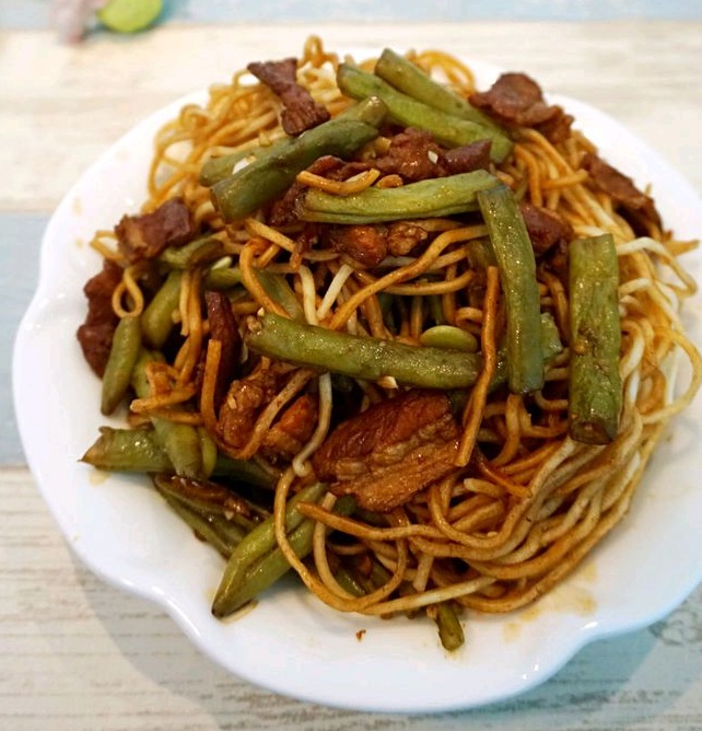 扁豆焖面的做法