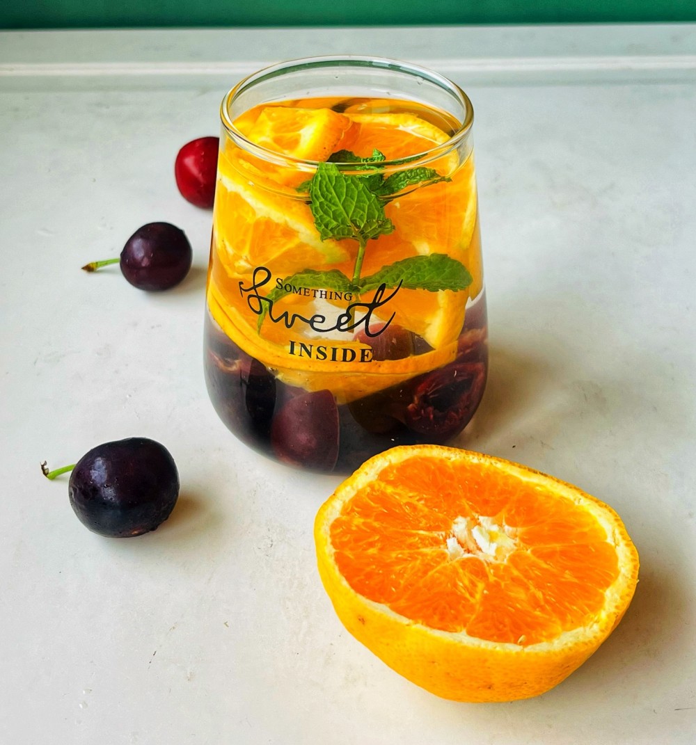 橙子樱桃饮的做法