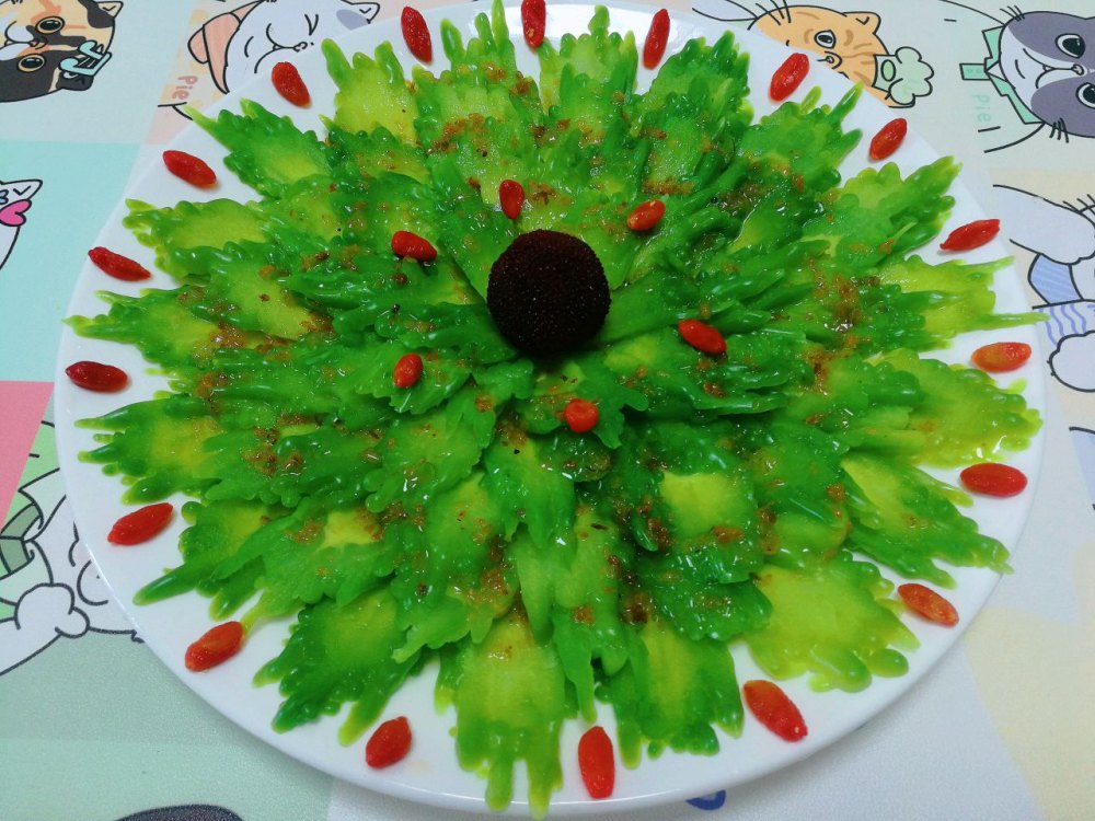 糖桂花蜜酱版--凉拌苦瓜的做法