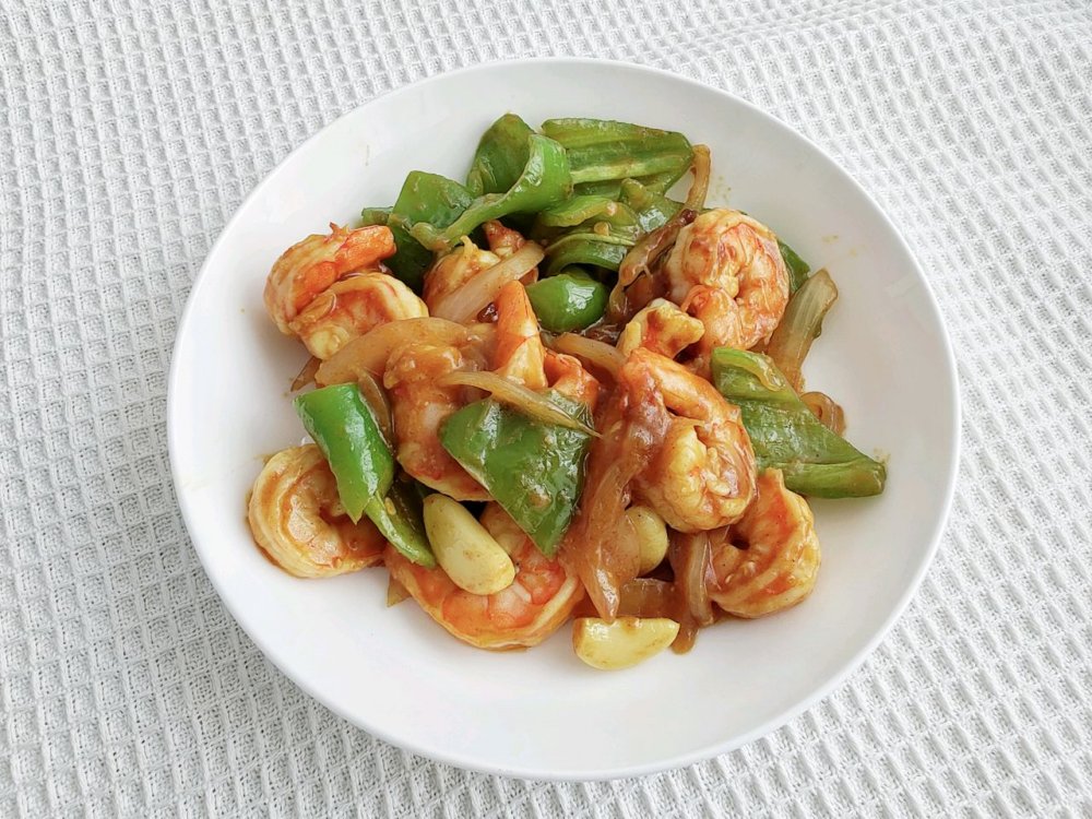 咖喱虾仁的做法