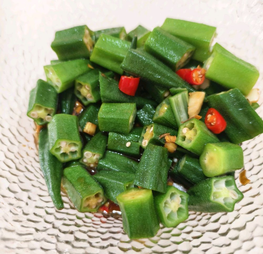 凉拌秋葵的做法