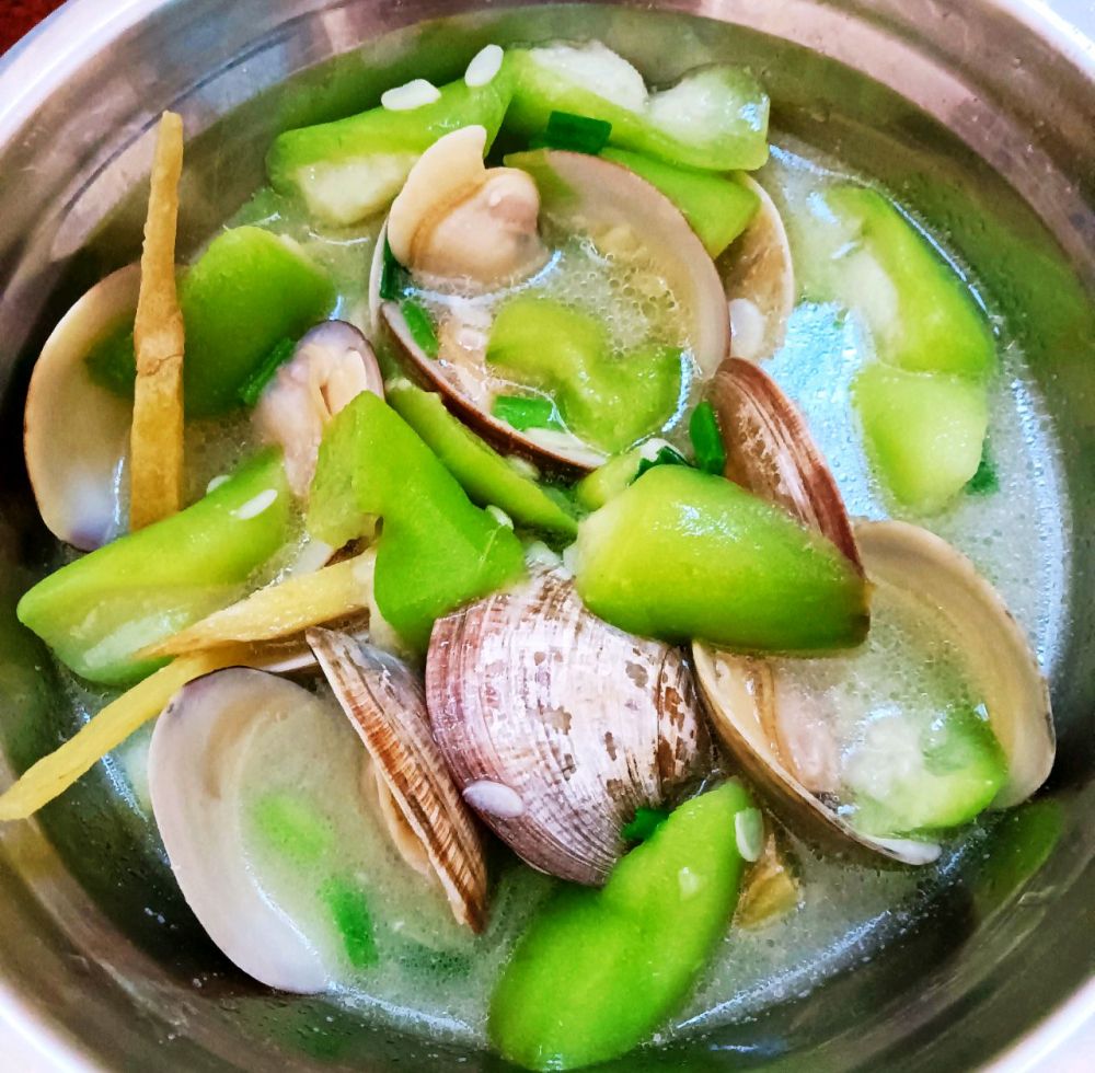 丝瓜白贝汤的做法