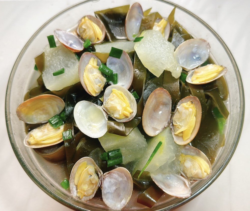 冬瓜海带花蛤汤的做法