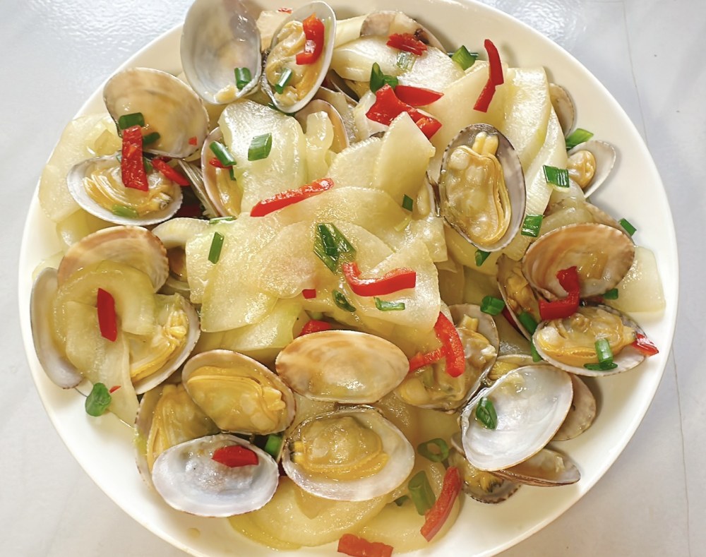 花蛤炒黄瓜的做法