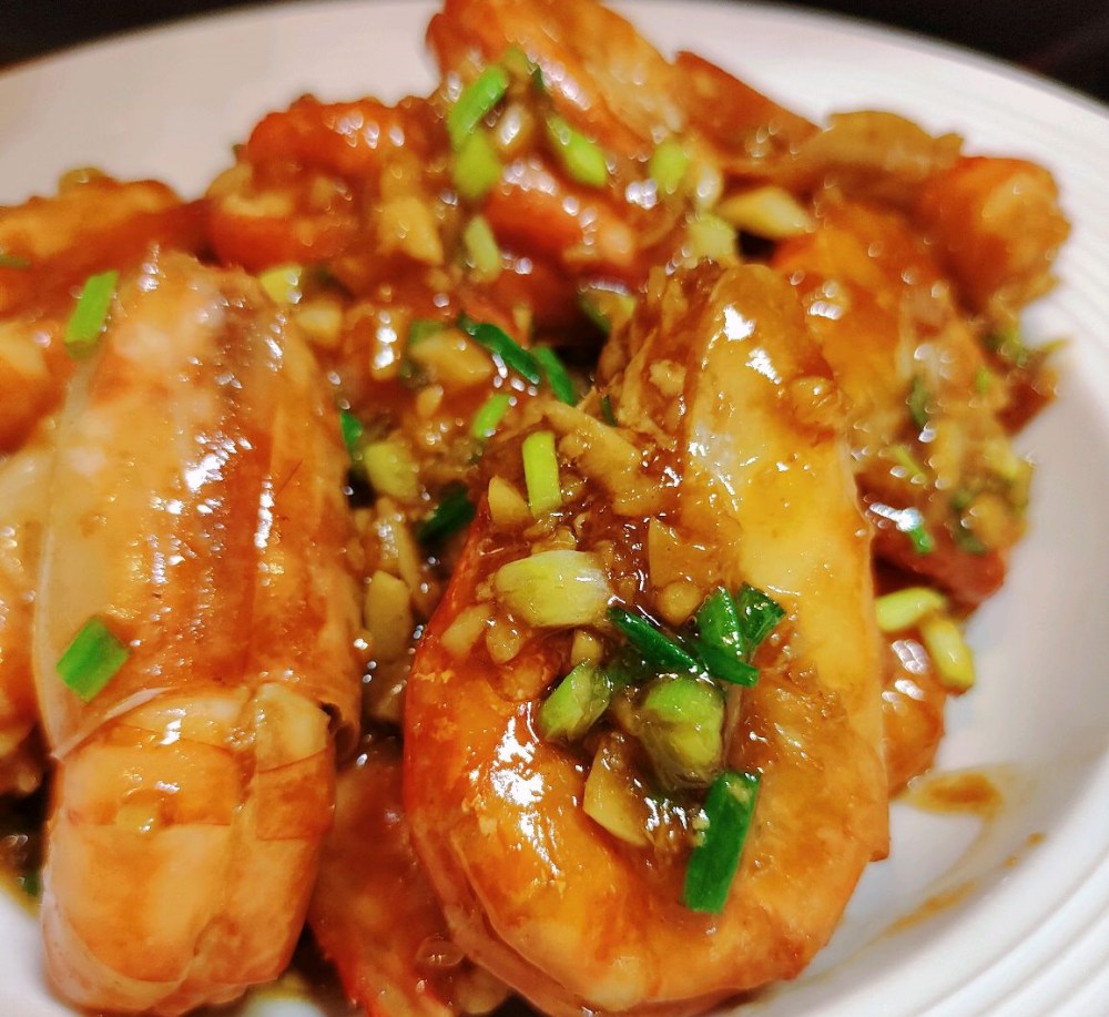 奶香芥末罗氏虾的做法