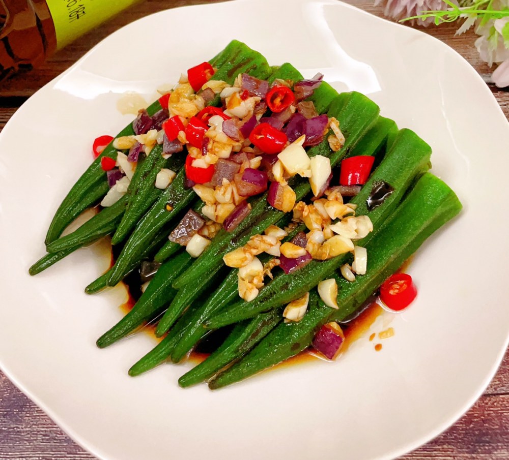 凉拌秋葵的做法