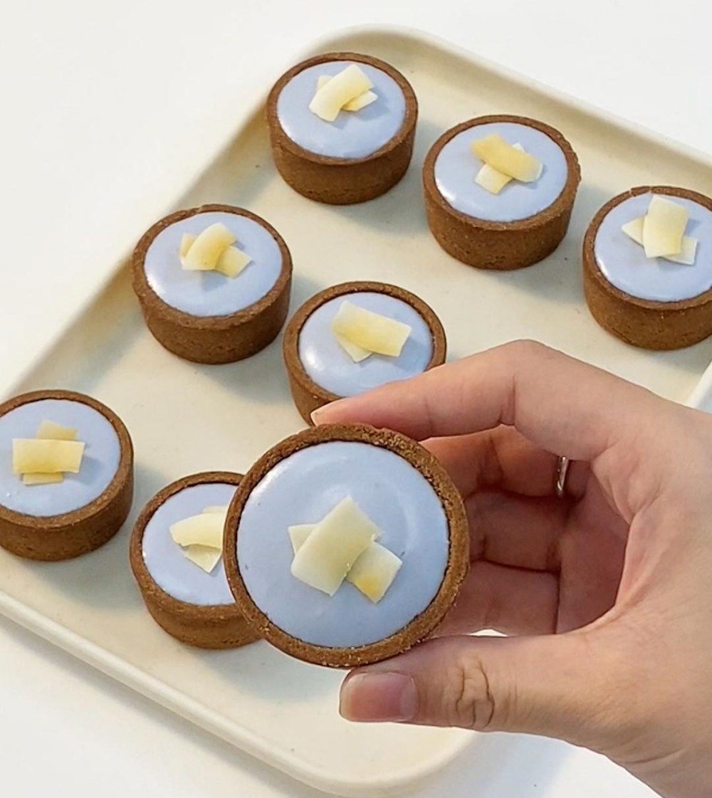 免烤箱❗️有手就会的多巴胺海盐芝士可可挞的做法