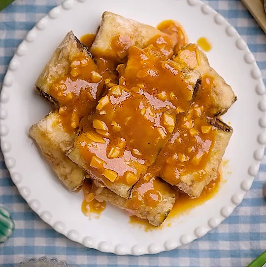 茄子肉馅卷的做法