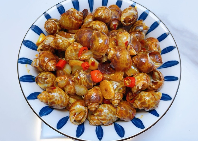 辣炒花螺的做法