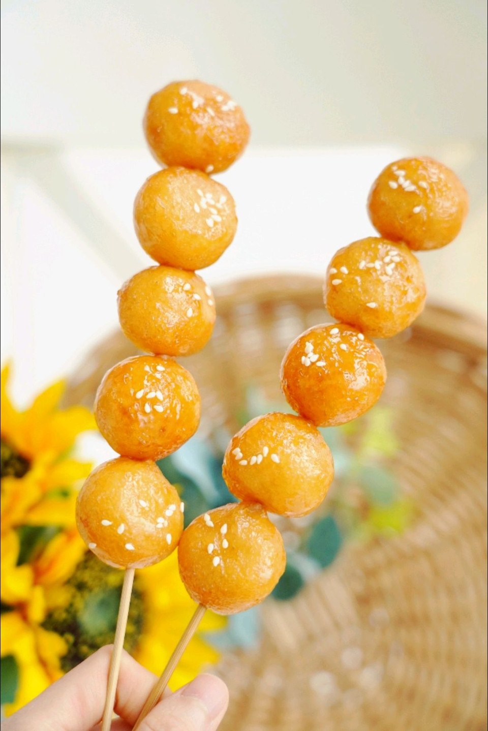 街头金黄炸汤圆的做法