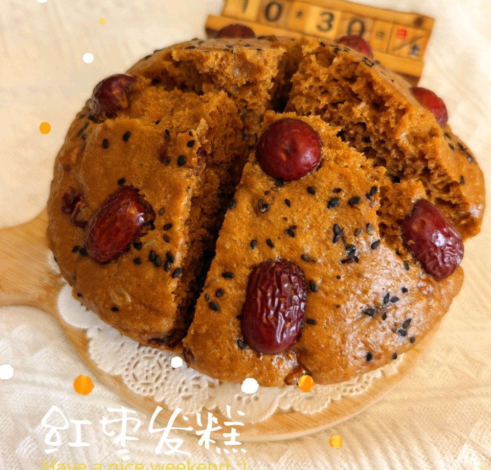 补气养血红糖红枣发糕的做法