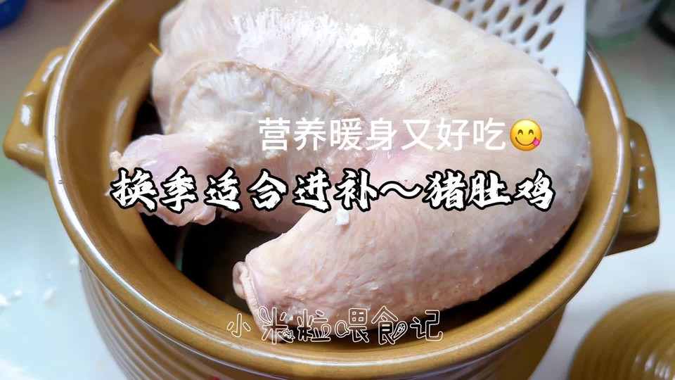 滋补猪肚鸡～附如何洗猪肚的做法