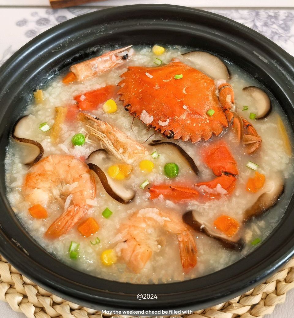 虾蟹砂锅粥