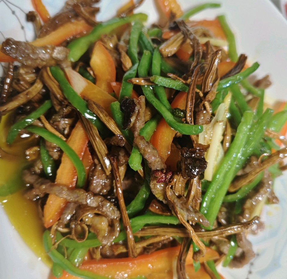 茶树菇牛肉丝的做法