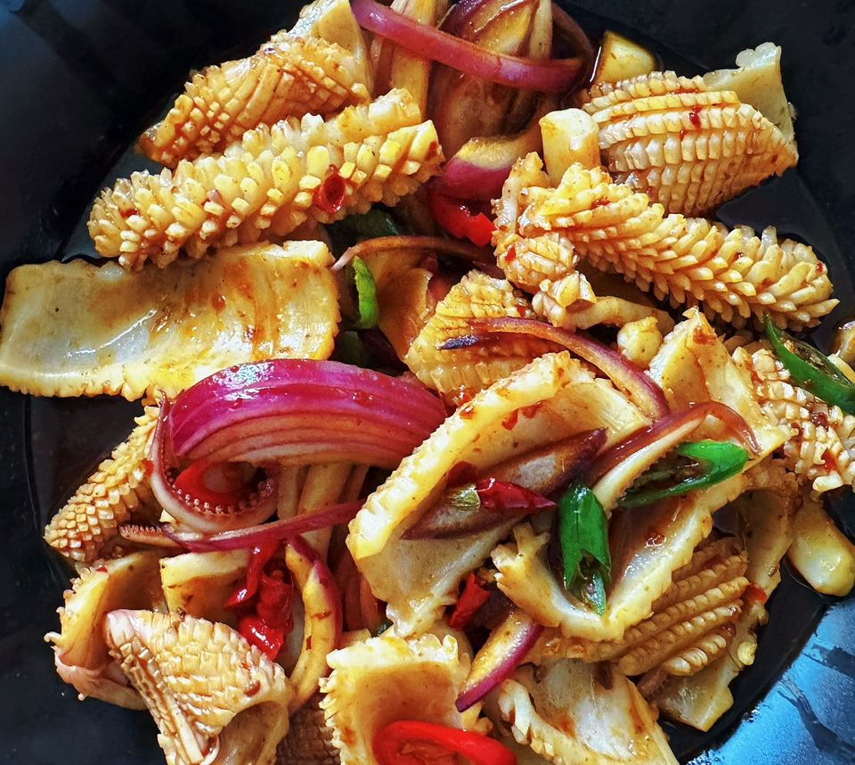 干锅鱿鱼的做法