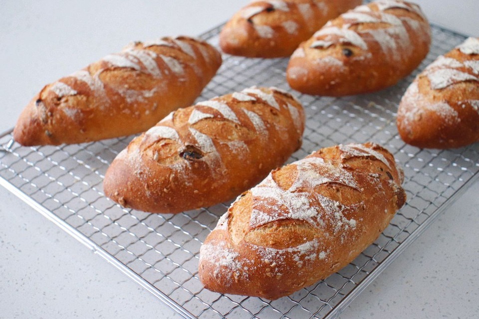 无油无糖谷物欧包的做法