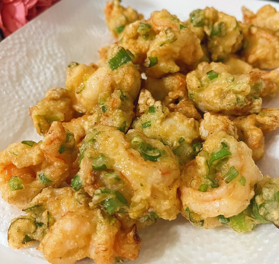 葱香虾球的做法