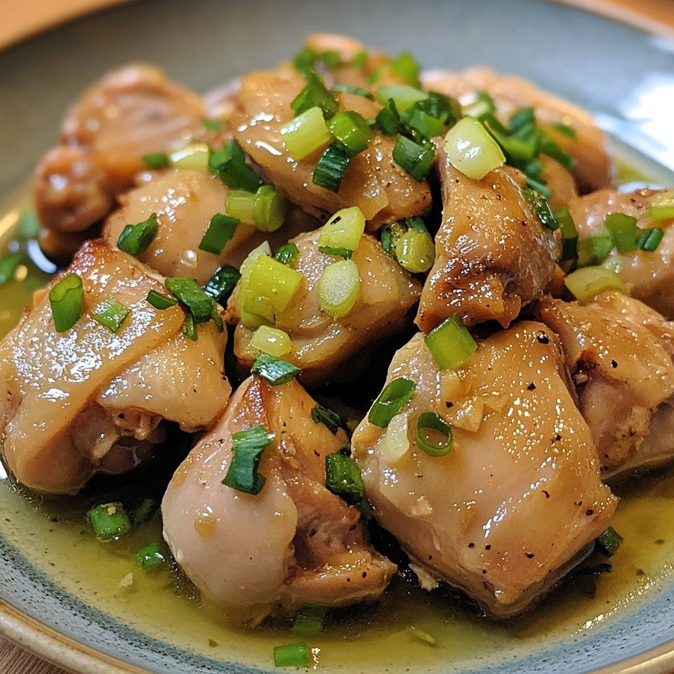 简单健康的胡椒葱油鸡的做法
