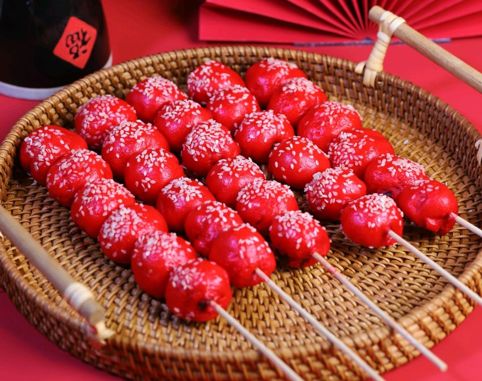 糖葫芦豆沙馒头的做法