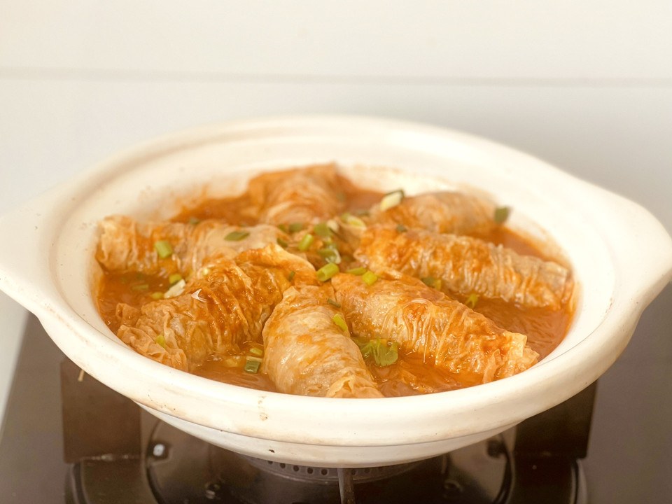 肥牛虾滑响铃卷的做法