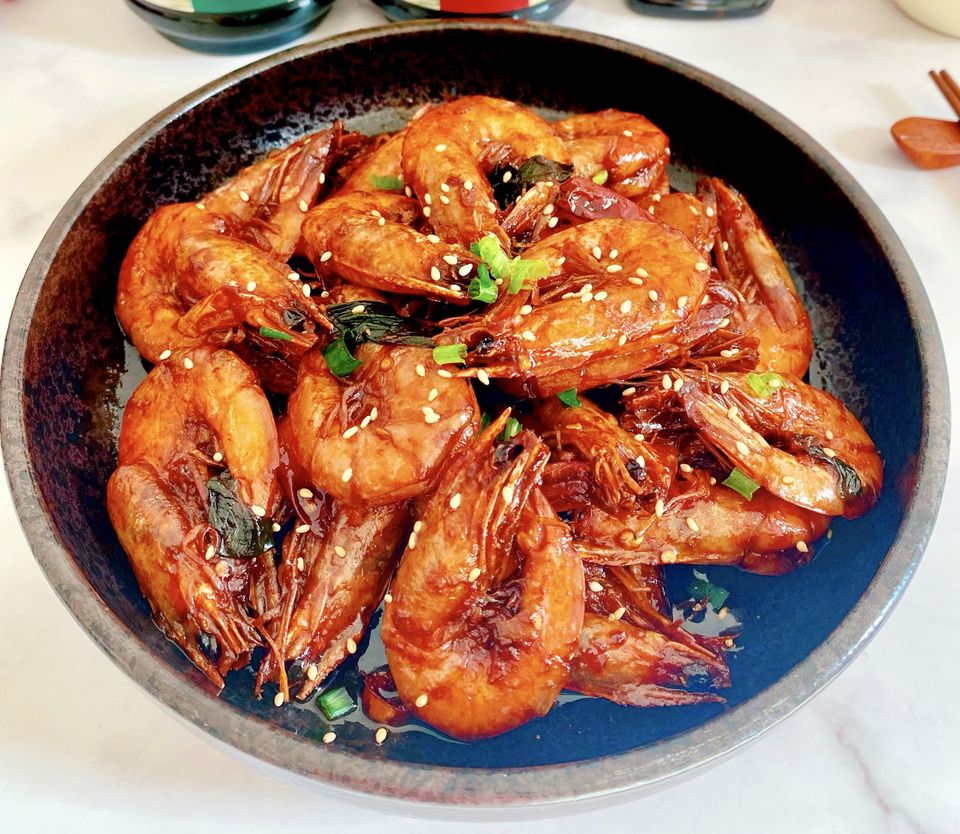 香辣红烧虾的做法