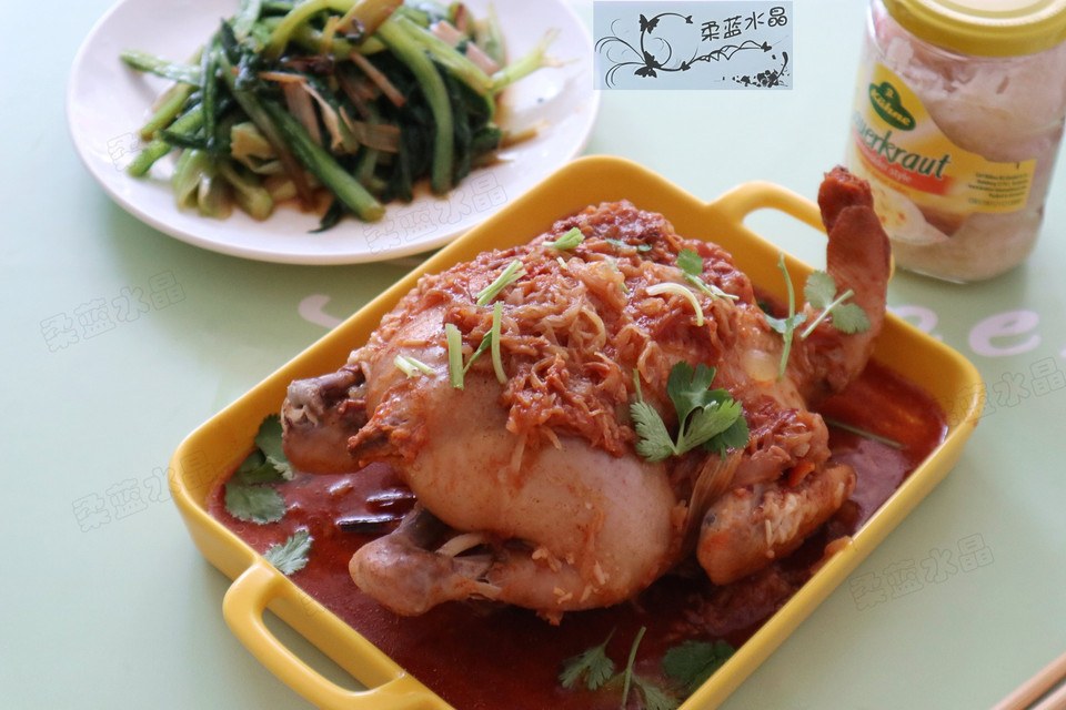 酸菜烧全鸡的做法