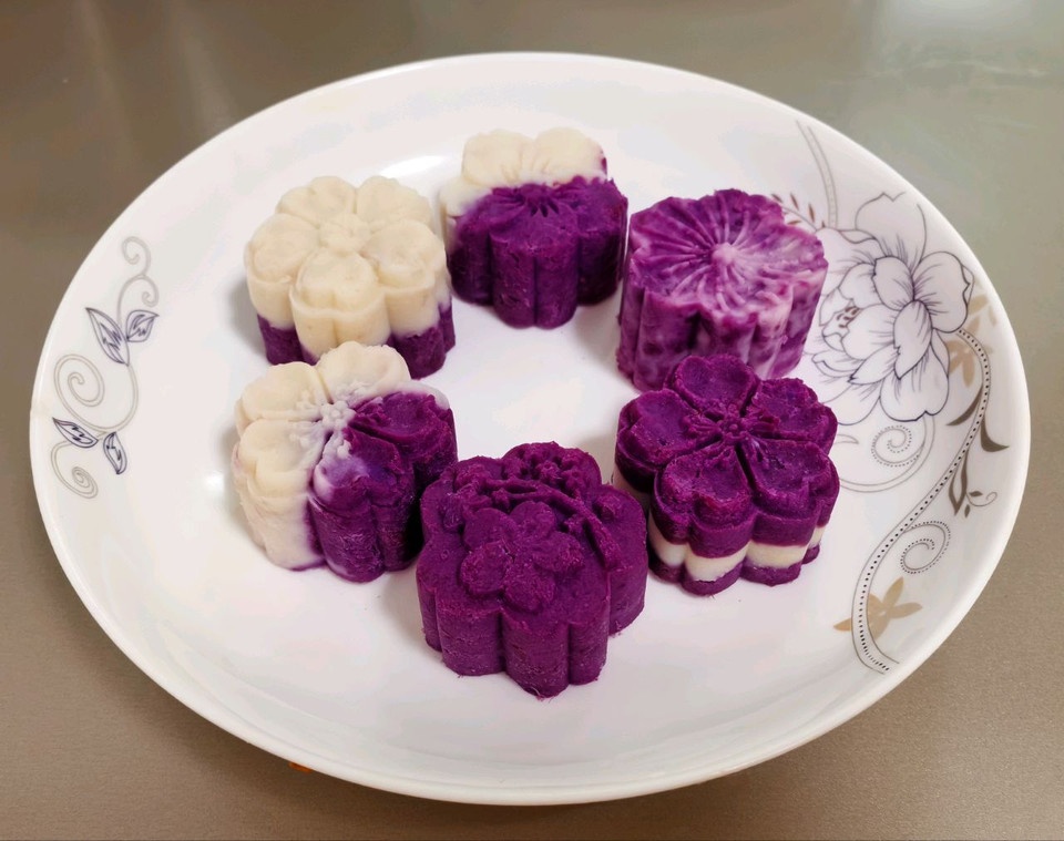 紫薯山药辅食月饼的做法