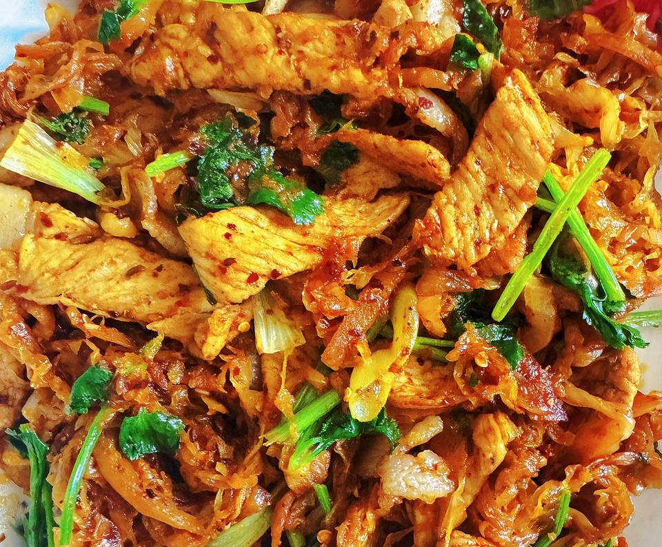 孜然酸菜丝的做法