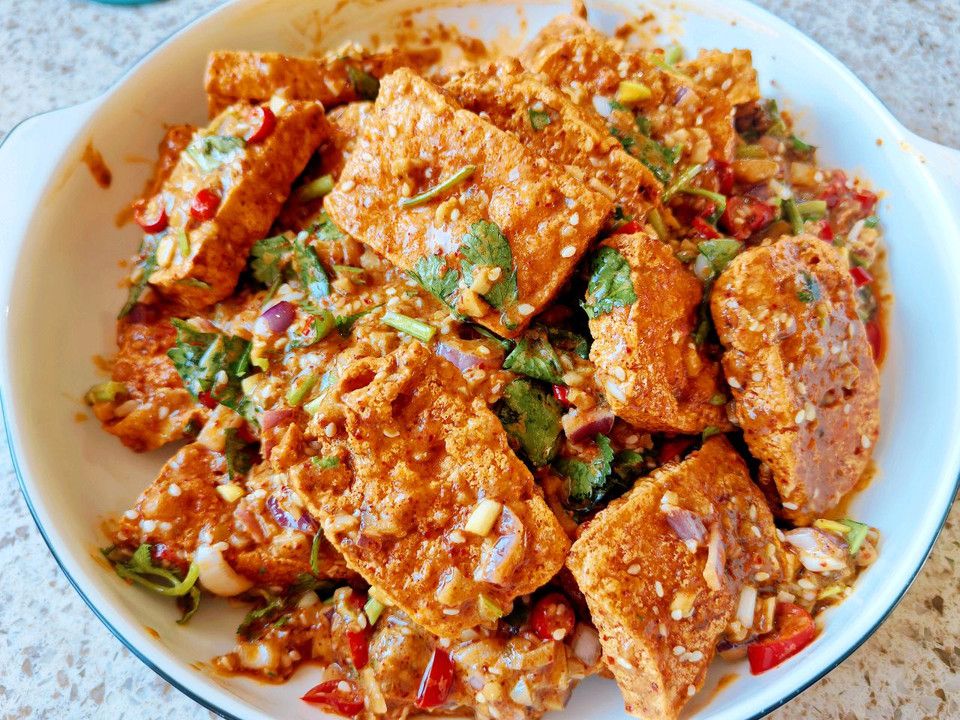 风味拌臭豆腐干的做法