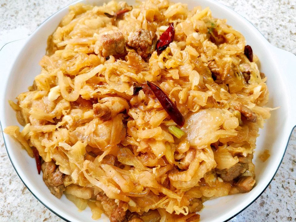 东北家常菜-酸菜炒粉的做法