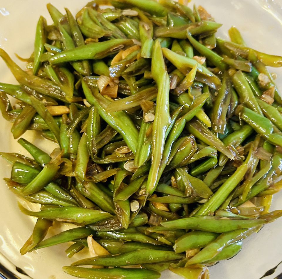 炒扁豆丝的做法