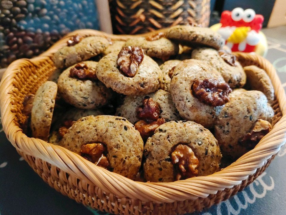 零失败教程｜健康养生的黑芝麻核桃酥饼的做法