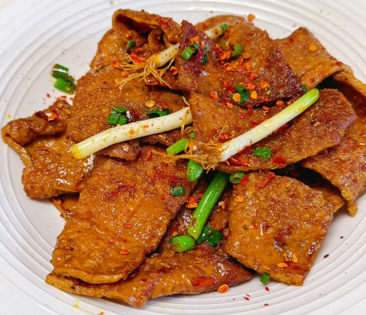 香煎牛皮豆干的做法