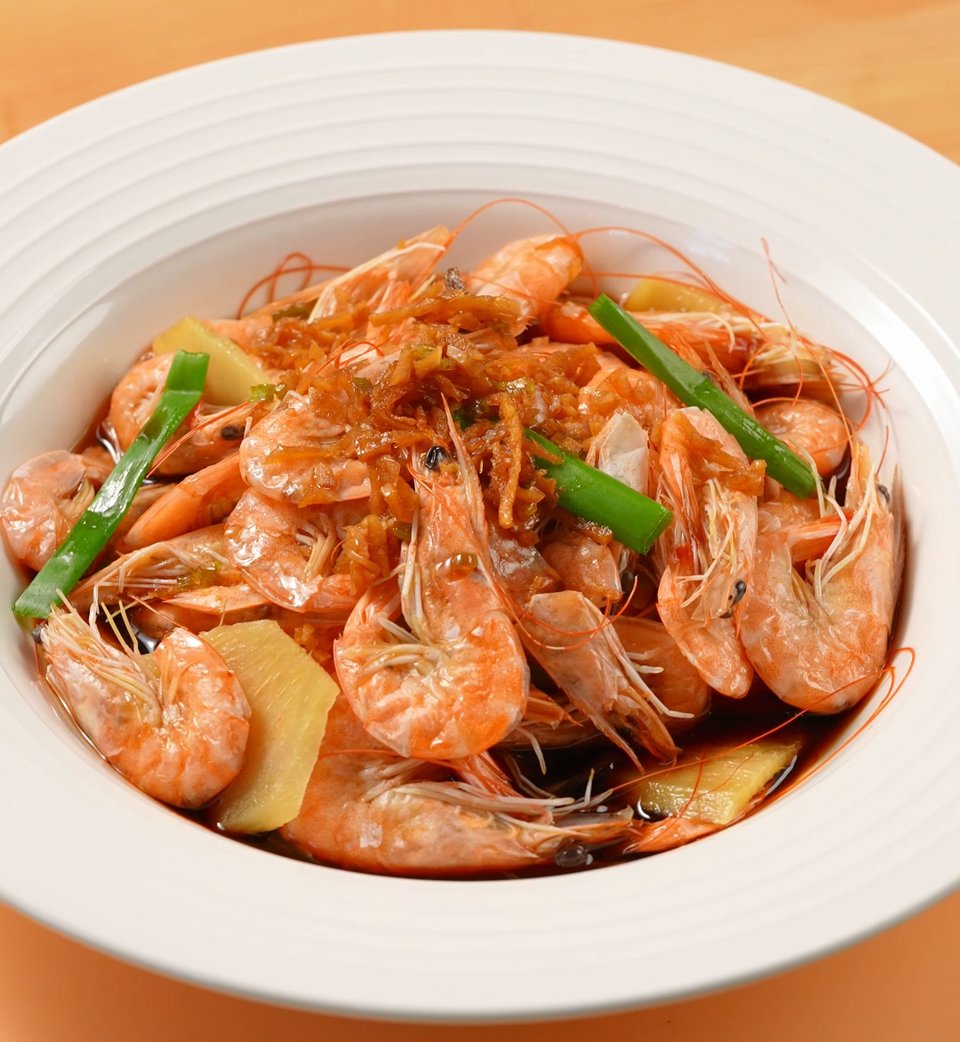 白灼河虾的做法