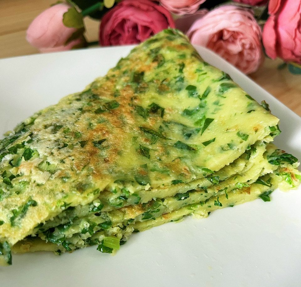 芹菜鸡蛋饼的做法