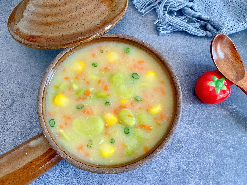 蚕豆山药羹的做法