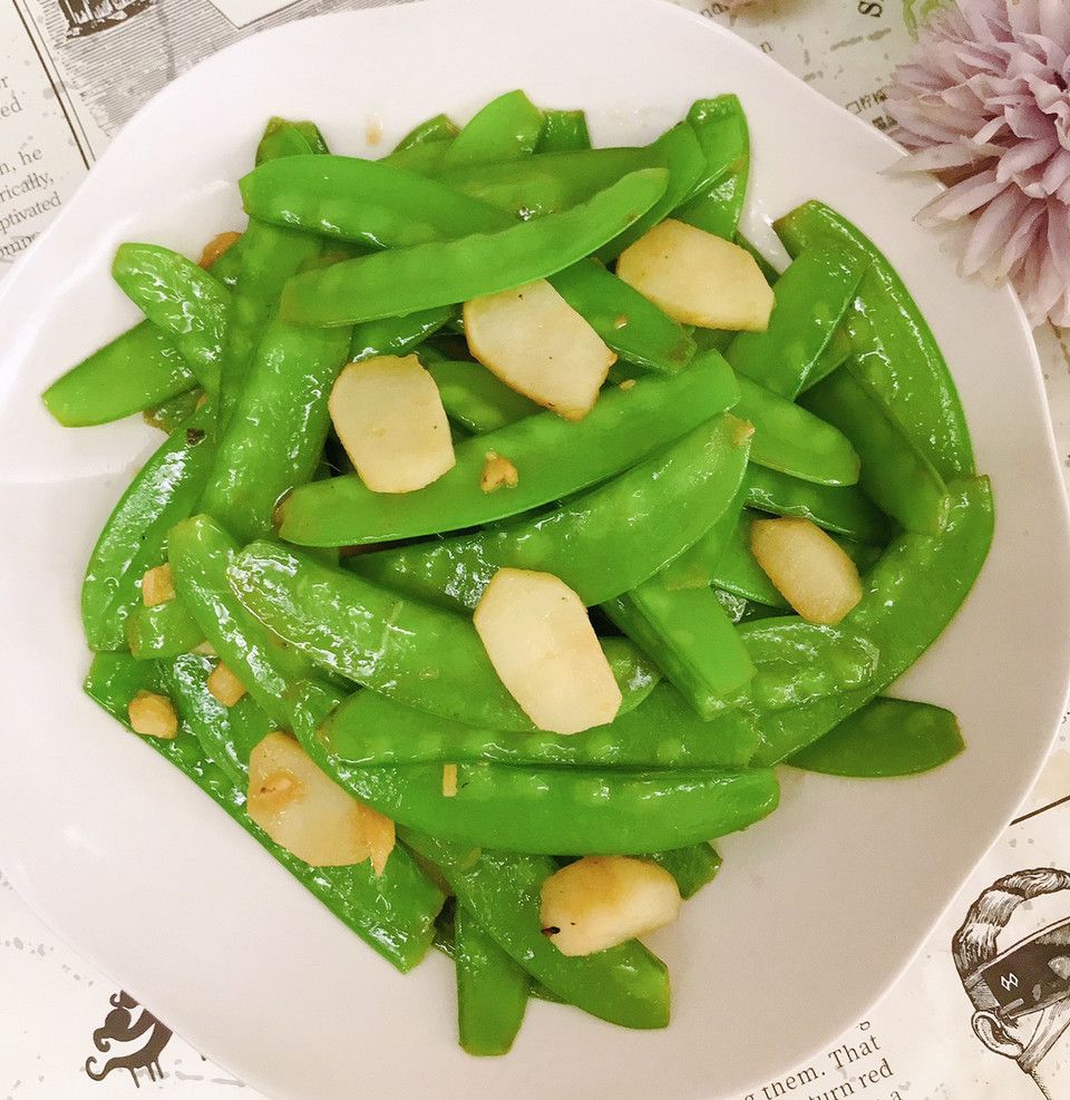 马蹄荷兰豆的做法