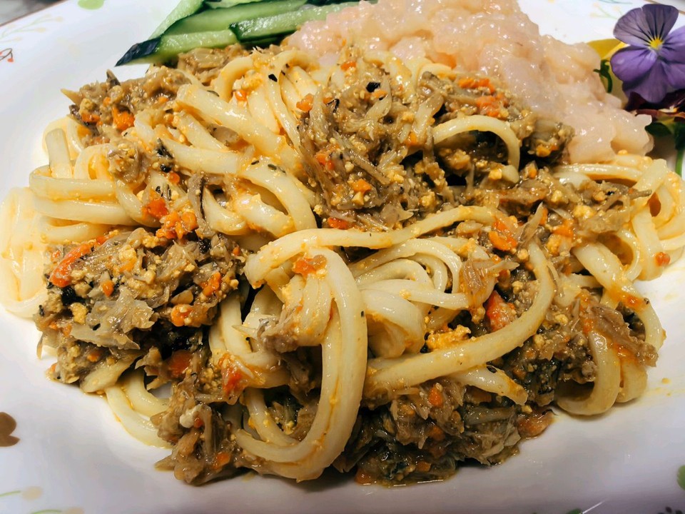 蟹粉河虾仁拌面的做法