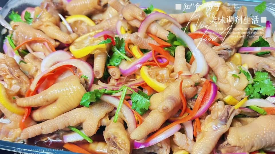 爽口柠檬鸡爪的做法