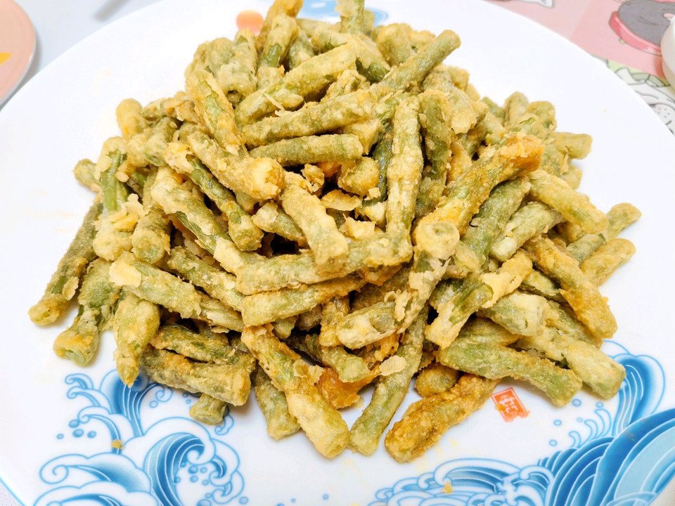 蛋黄焗豆角的做法