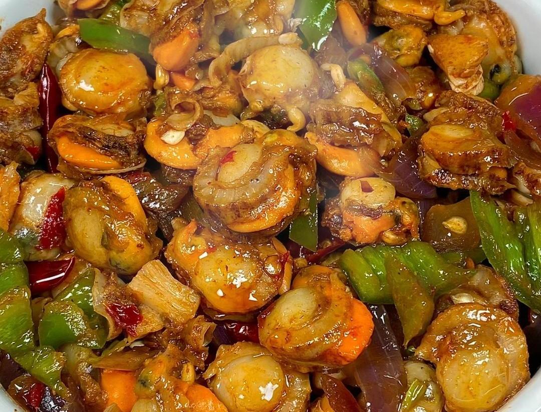 辣炒扇贝肉的做法