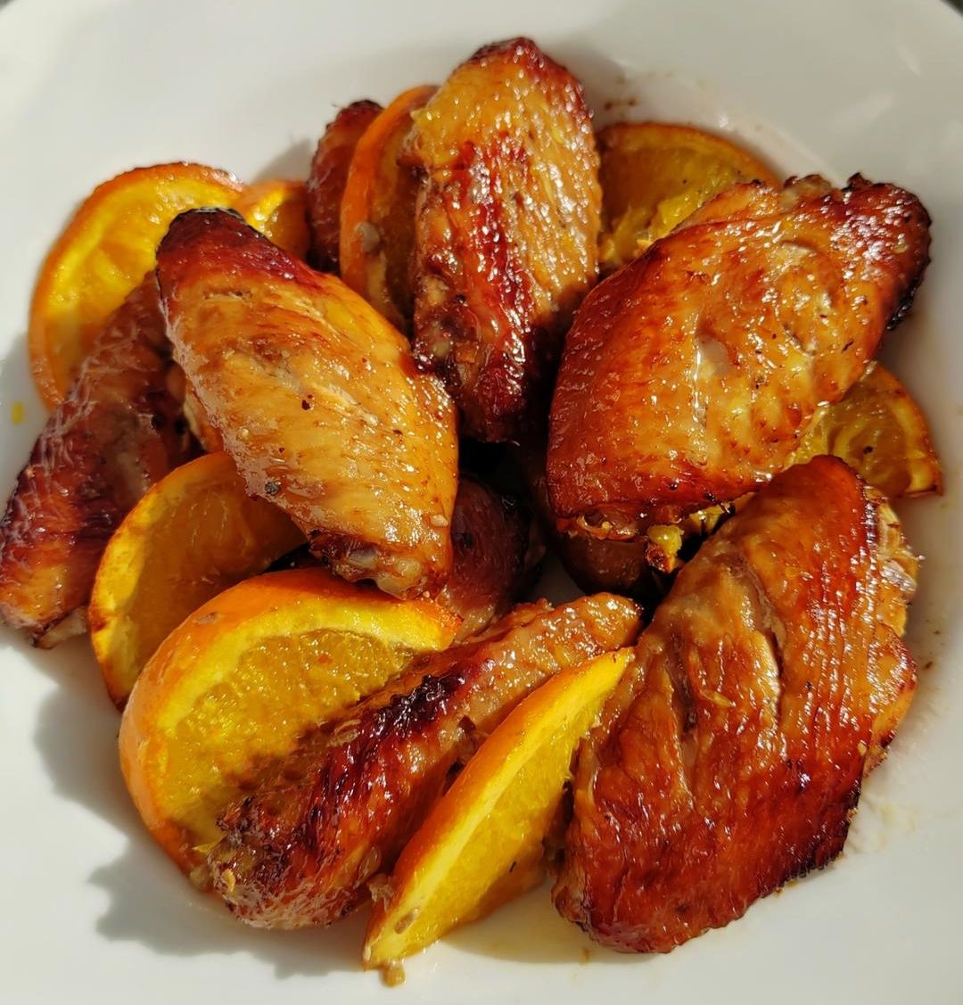 年夜饭菜单空气炸锅无油橙香鸡翅的做法