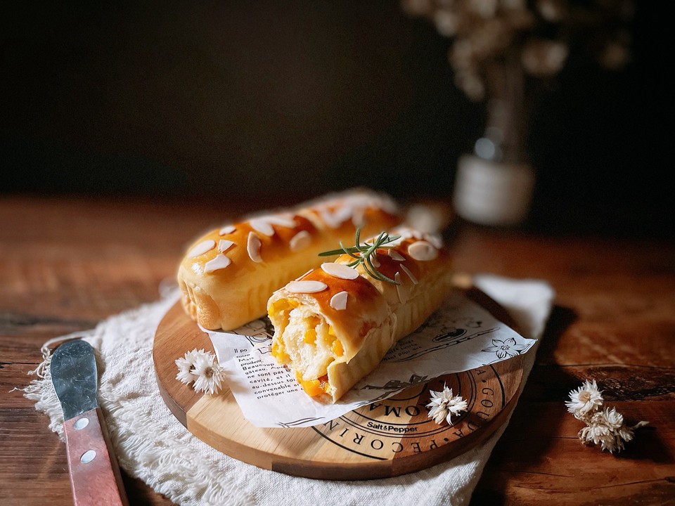 杏仁芒果面包的做法